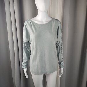 Vila Milano Teal Green Pullover Top. Size Medium